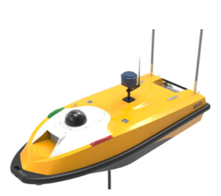 SE40 is a multi-function autonomous boat platform integrated with a 4-bottle water sampler system.
